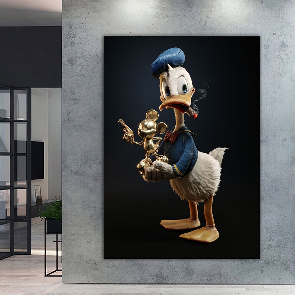 Arthia Designs - Donald Duck Smoking Cigar Canvas Art - Review