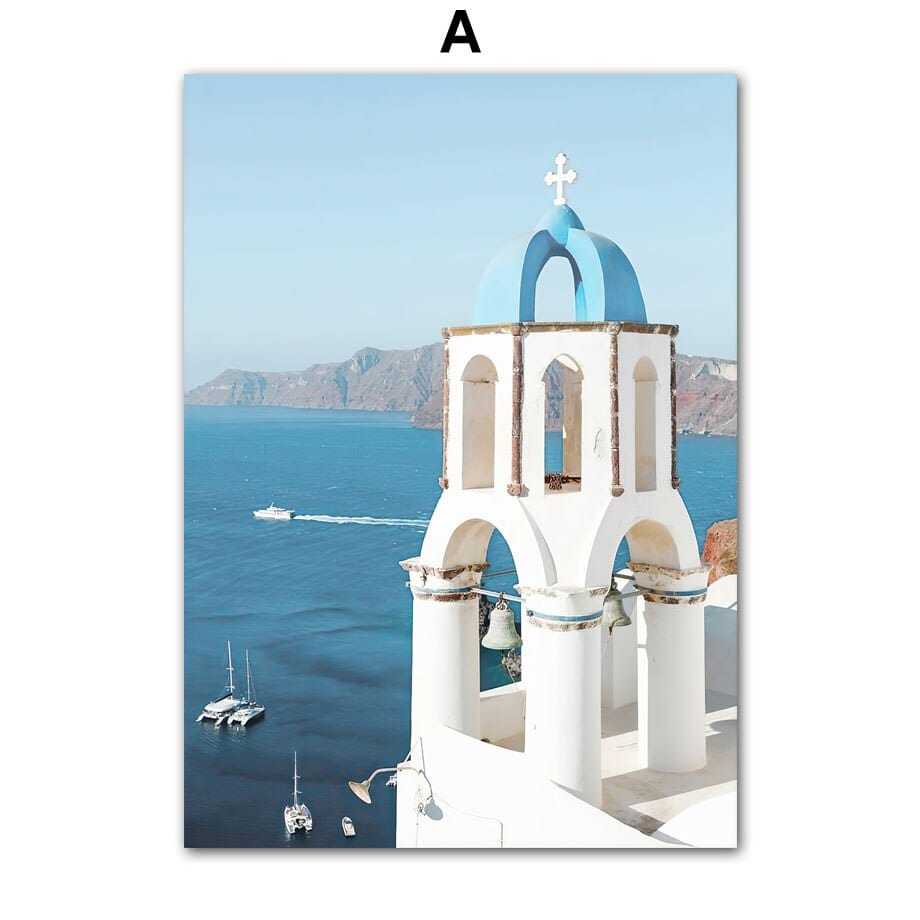 Arthia Designs - Magical Santorini Sea View Canvas Art - Review