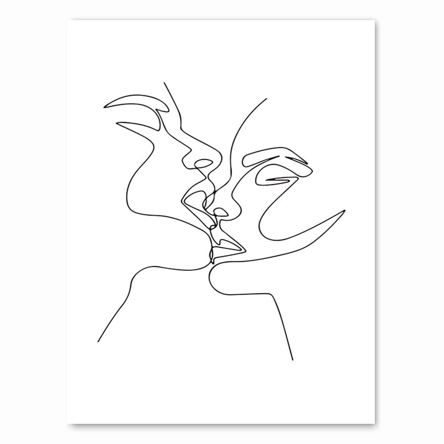 Arthia Designs - Abstract Figures Line Sexy Woman Canvas Art - Review