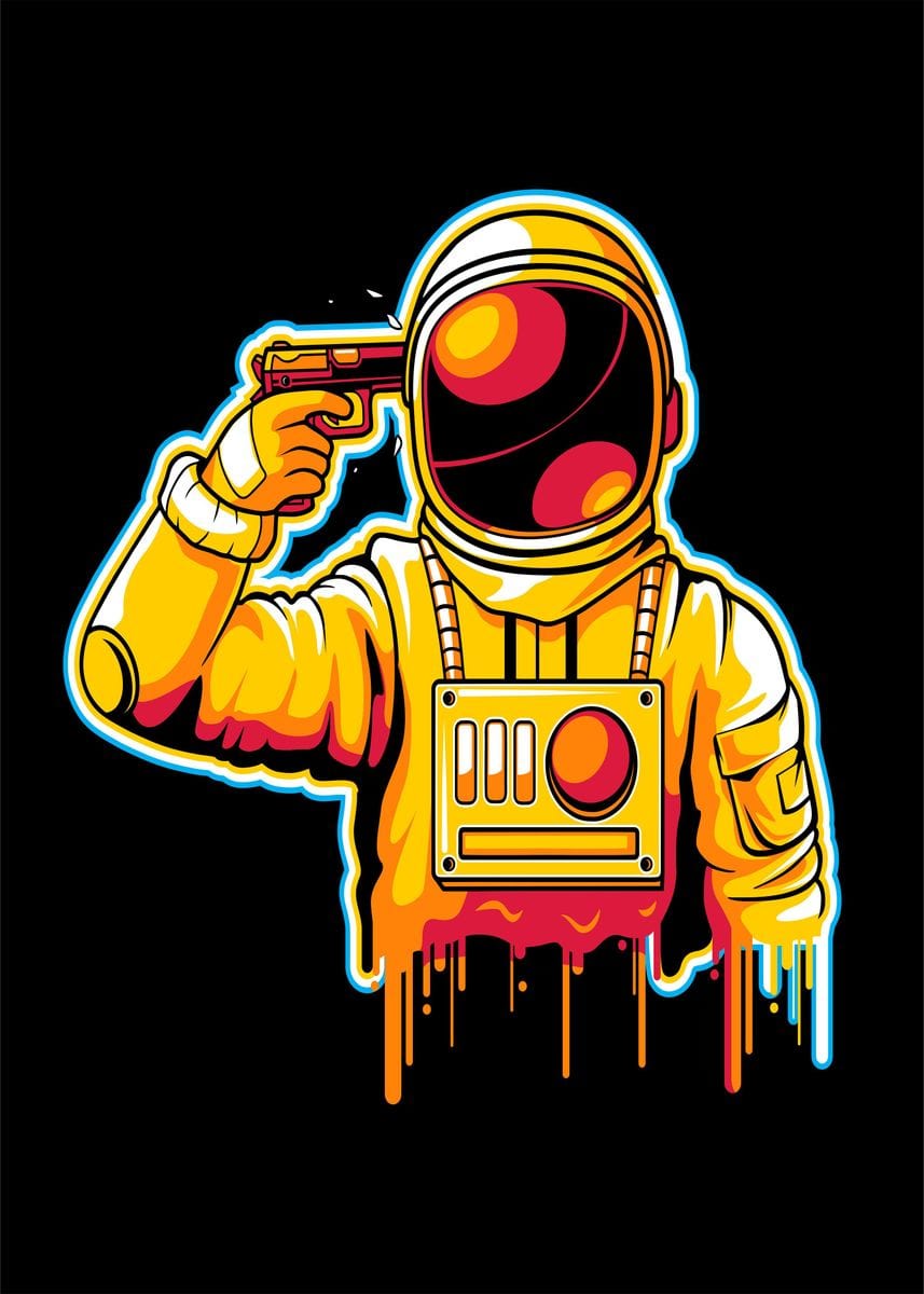 Arthia Designs - Various Funny Astronaut Painting Canvas Art - Review