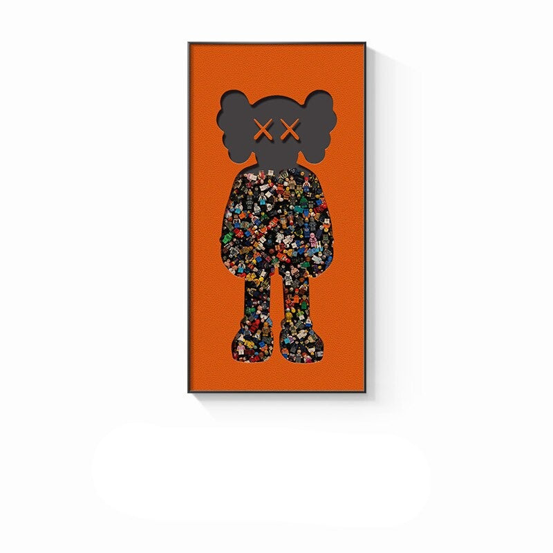 Arthia Designs - Bearbrick Street Posters Wall Canvas Art - Review