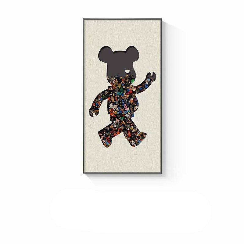 Arthia Designs - Bearbrick Street Posters Wall Canvas Art - Review