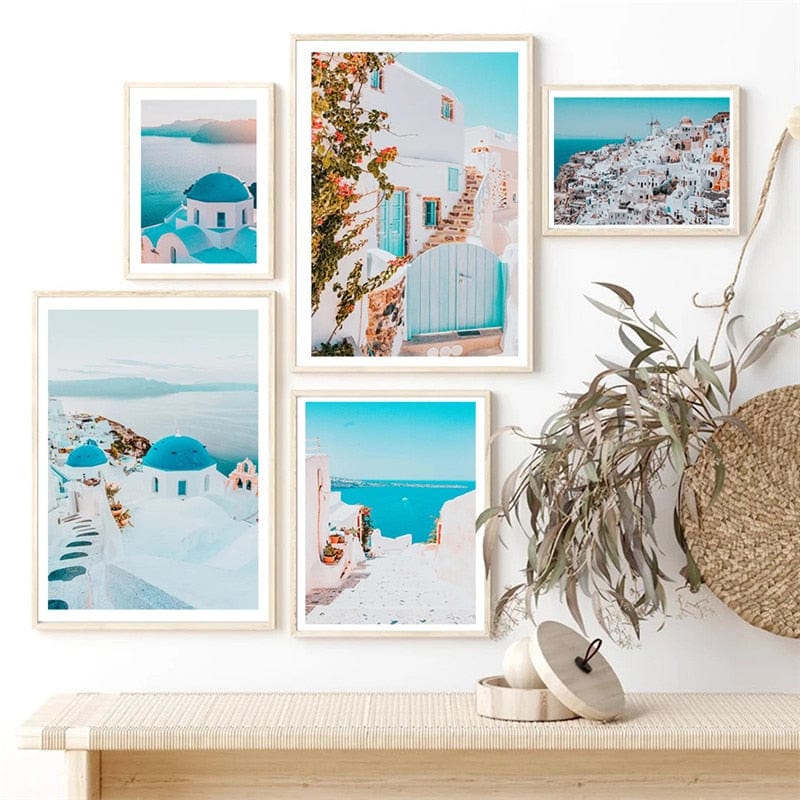 Arthia Designs - Santorini Summer View Gallery Wall Canvas Art - Review