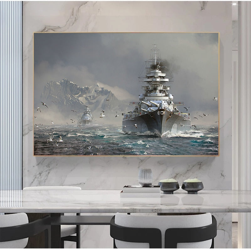 Arthia Designs - Bismarck Class Battleship Canvas Art - Review