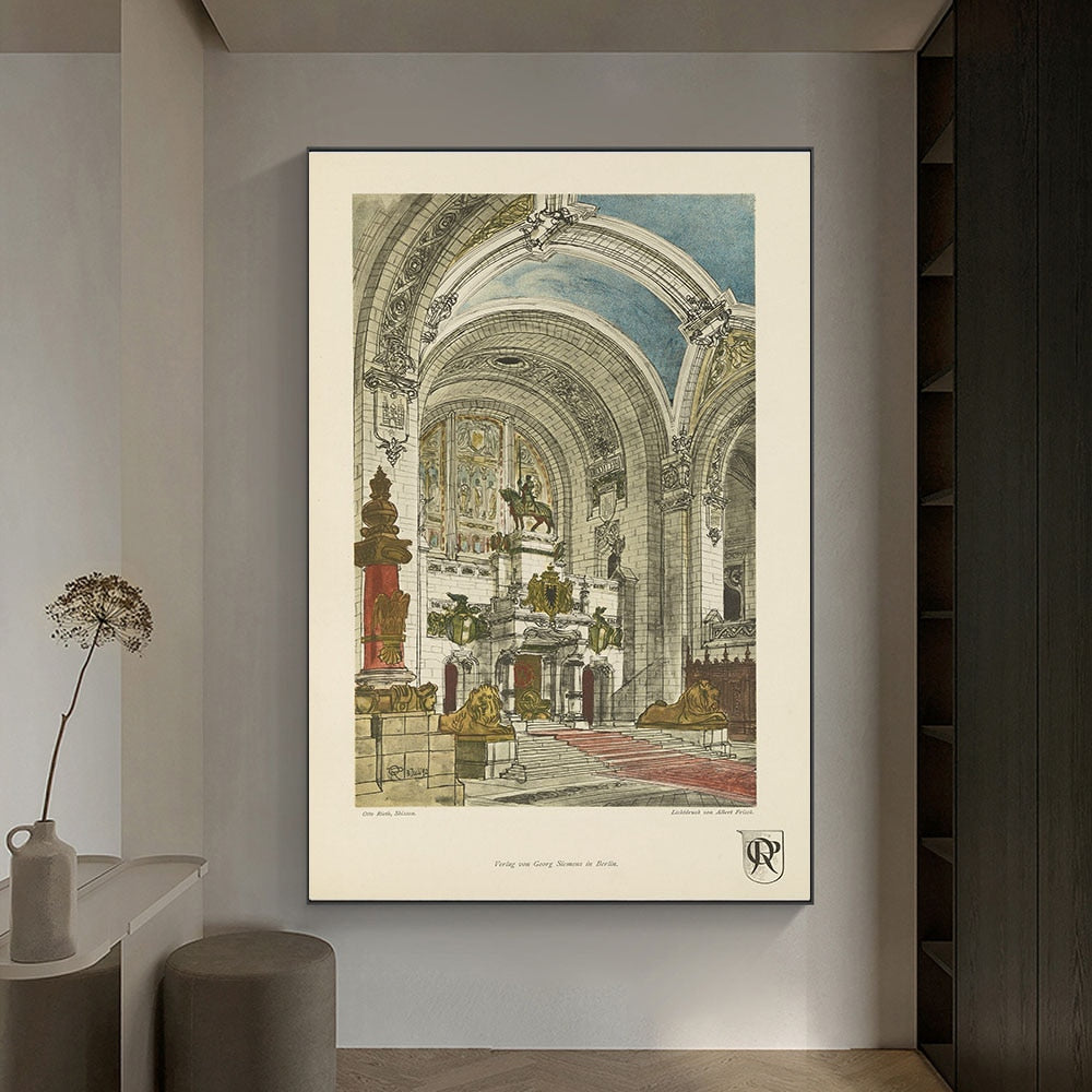 Arthia Designs - Vintage European Architecture Painting Canvas Art - Review