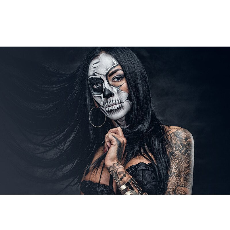 Arthia Designs - Skull Face Tattoo Girl Canvas Art - Review