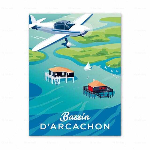 Arthia Designs - Famous France Cities Poster Canvas Art - Review