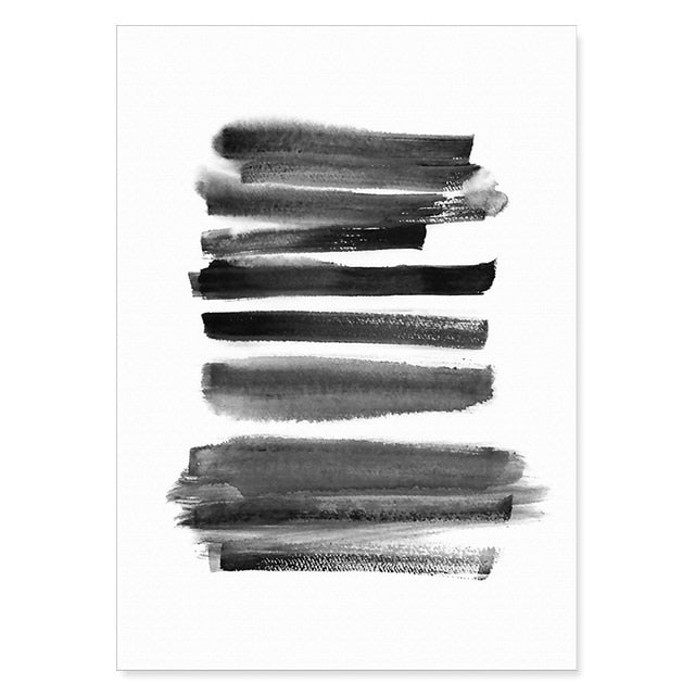 Arthia Designs - Abstract Brush Strokes Black Ink Canvas Art - Review