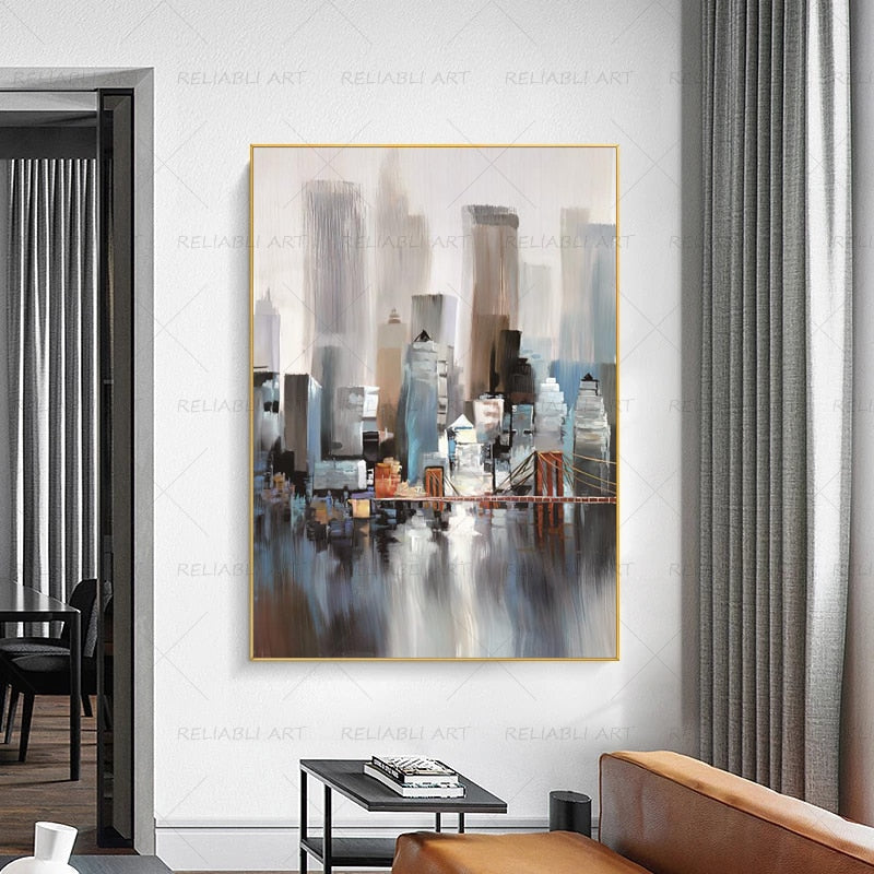 Arthia Designs - Abstract Rainy City View Canvas Art - Review