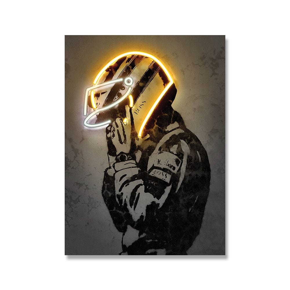 Arthia Designs - Bikers Neon Helmet Canvas Art - Review