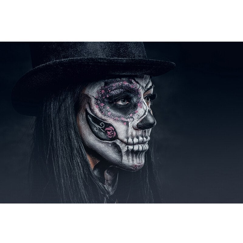 Arthia Designs - Skull Face Tattoo Girl Canvas Art - Review