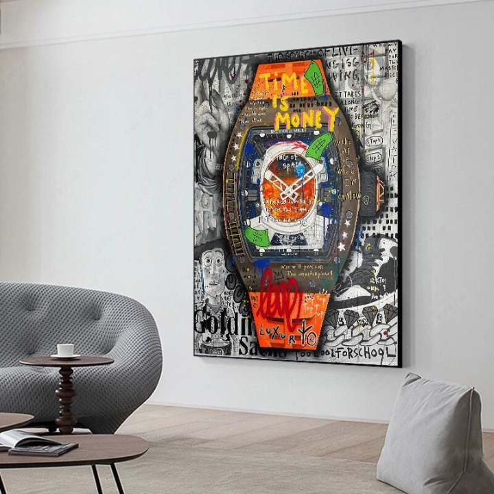 Arthia Designs - Time Is Money Watch Graffiti Canvas Art - Review