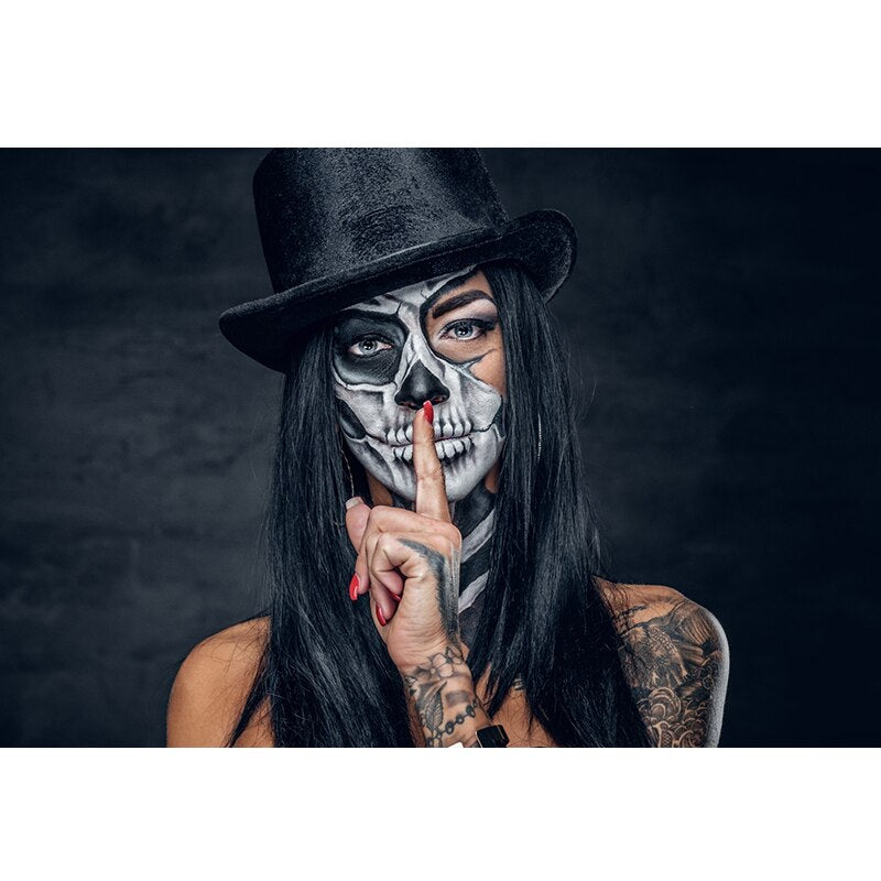 Arthia Designs - Skull Face Tattoo Girl Canvas Art - Review