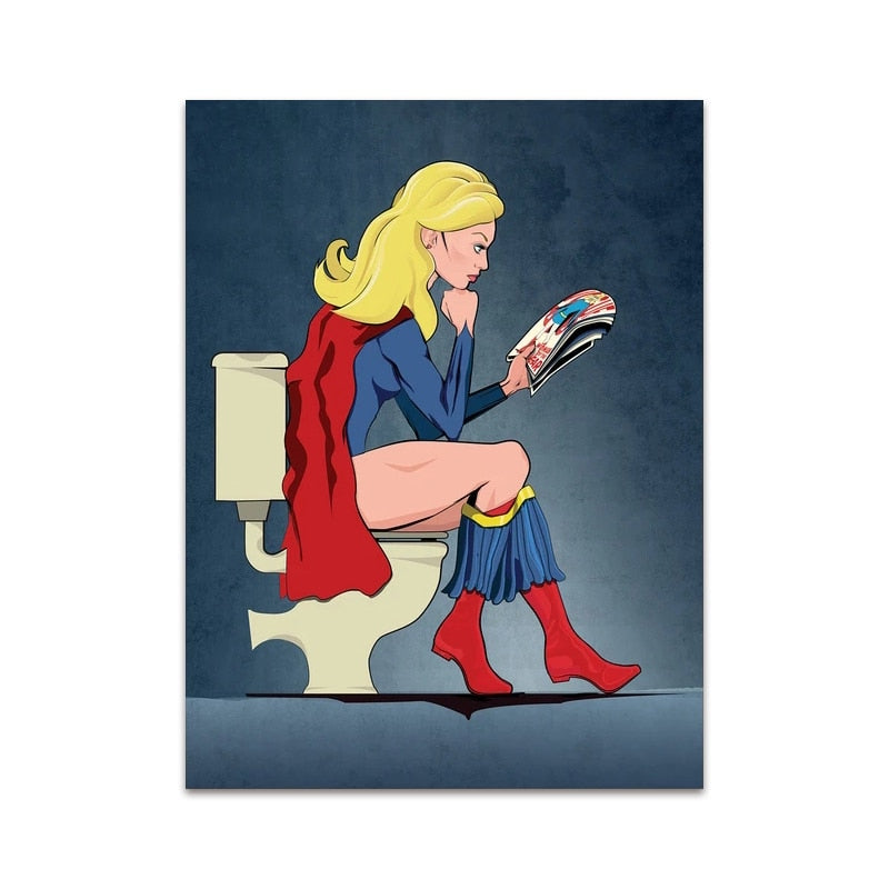 Arthia Designs - DC Superheroes Pooping Canvas Art - Review