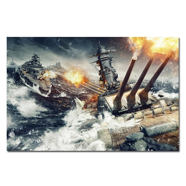 Arthia Designs - Bismarck Class Battleship Canvas Art - Review