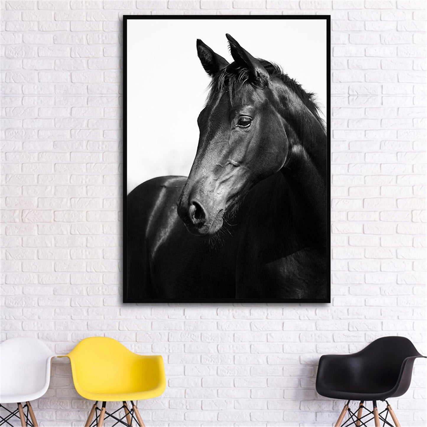 Arthia Designs - Abstract Black and White Horse Canvas Art - Review