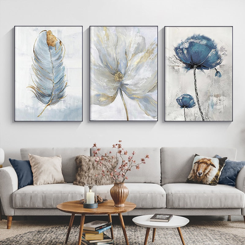 Arthia Designs - Harebell Scandinavian Flower Canvas Art - Review