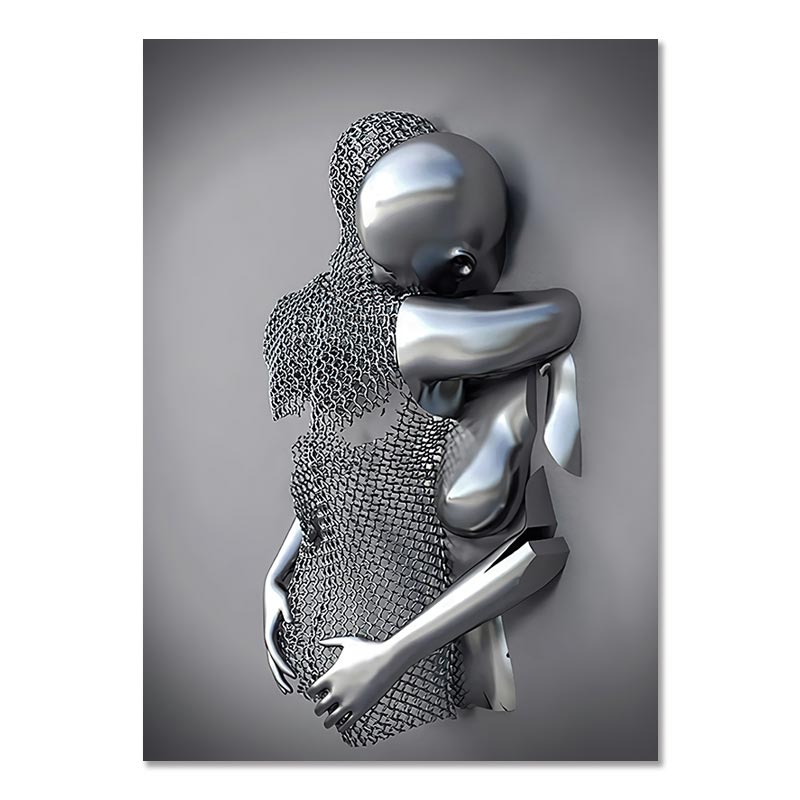 Arthia Designs - Abstract Sexy Couple Metal Figure Canvas Art - Review