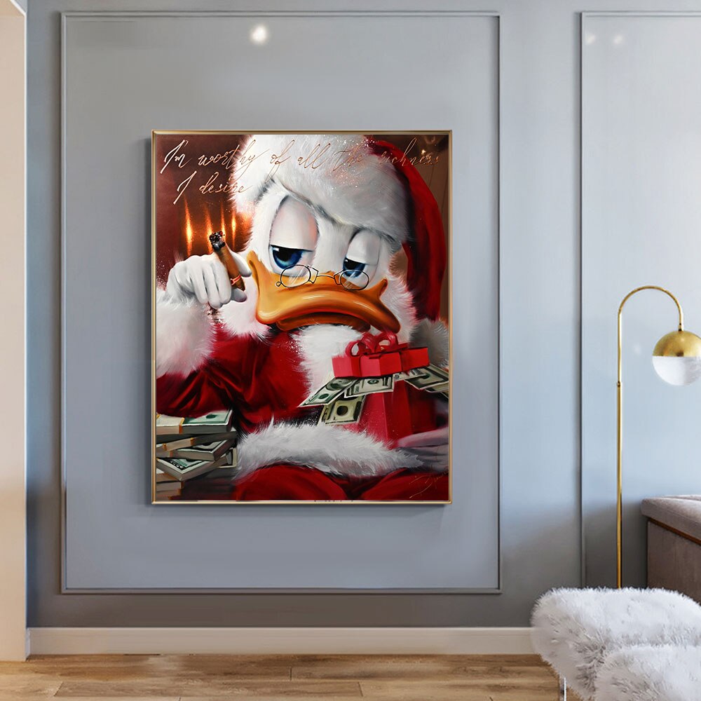 Arthia Designs - Donald Duck Santa Claus Canvas Art - Review