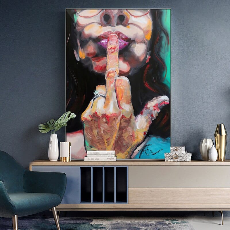 Arthia Designs - Taste My Middle Finger Canvas Art - Review