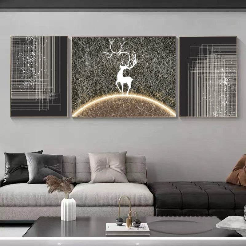 Arthia Designs - Abstract Streamline Deer Canvas Art - Review