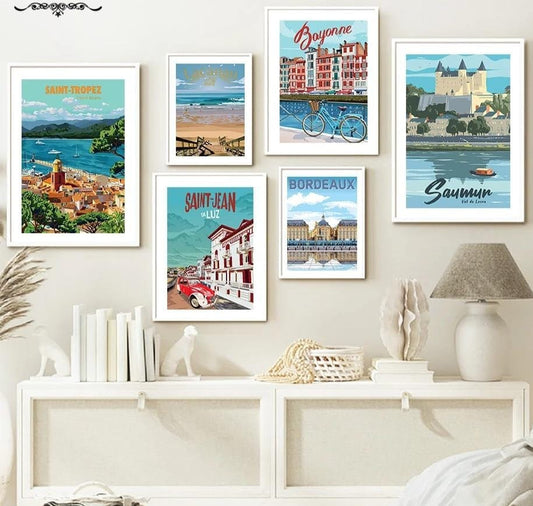 Arthia Designs - Europe Travel Destination Gallery Wall Canvas Art - Review