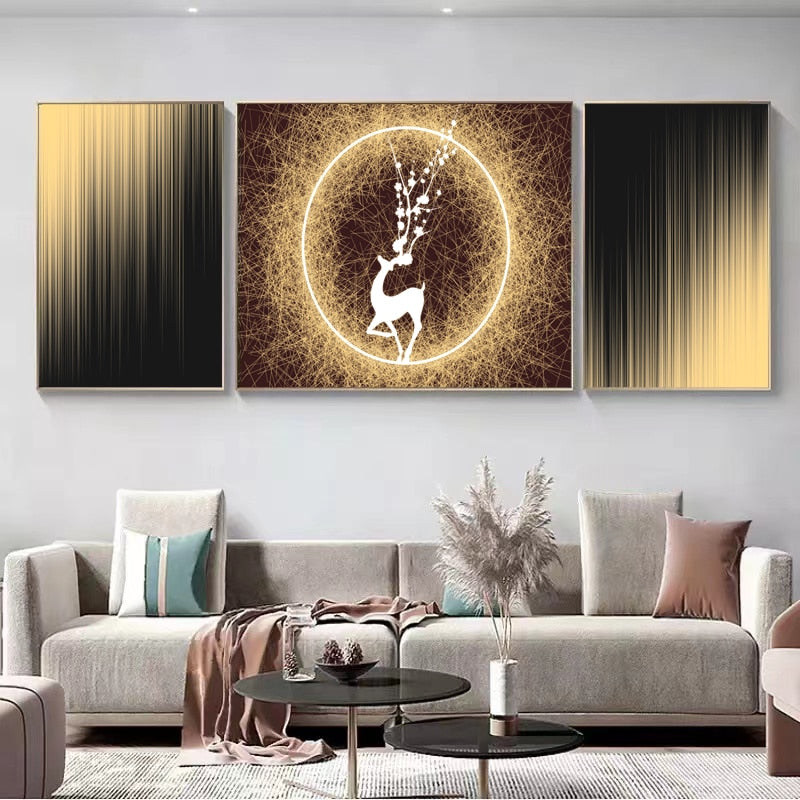 Arthia Designs - Abstract Streamline Deer Canvas Art - Review