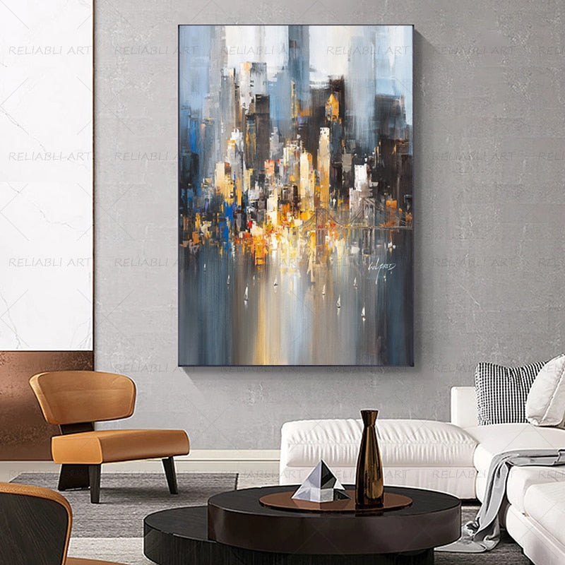 Arthia Designs - Abstract Rainy City View Canvas Art - Review