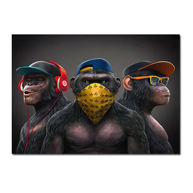 Arthia Designs - Graffiti Hip-Hop Monkeys Canvas Art - Review