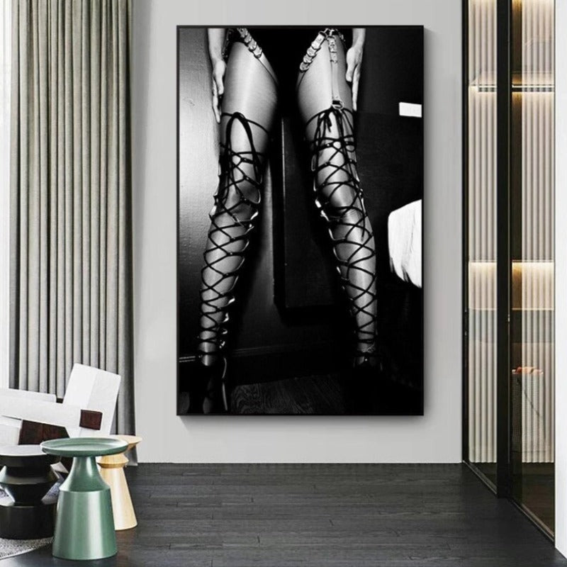 Arthia Designs - Black & White Sexy Legs Canvas Art - Review