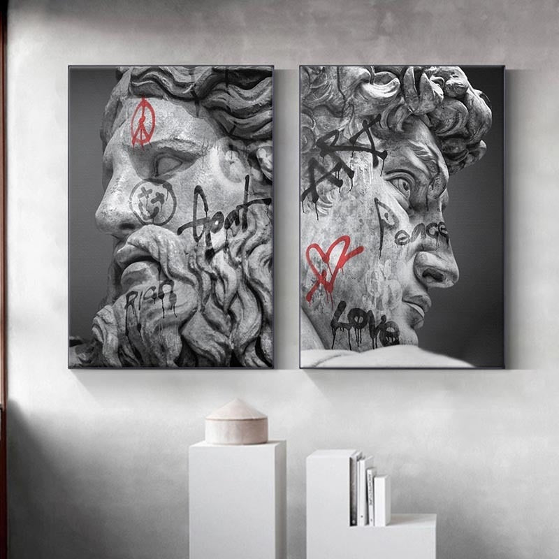 Arthia Designs - Graffiti Greek David Sculpture Canvas Art - Review