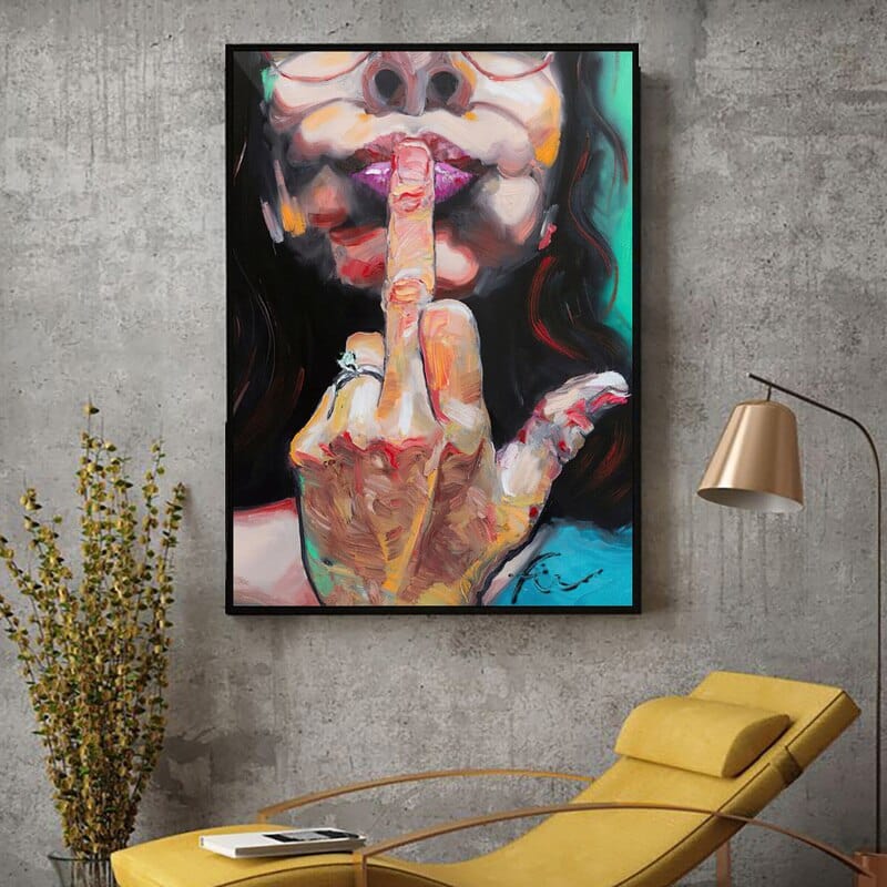 Arthia Designs - Taste My Middle Finger Canvas Art - Review