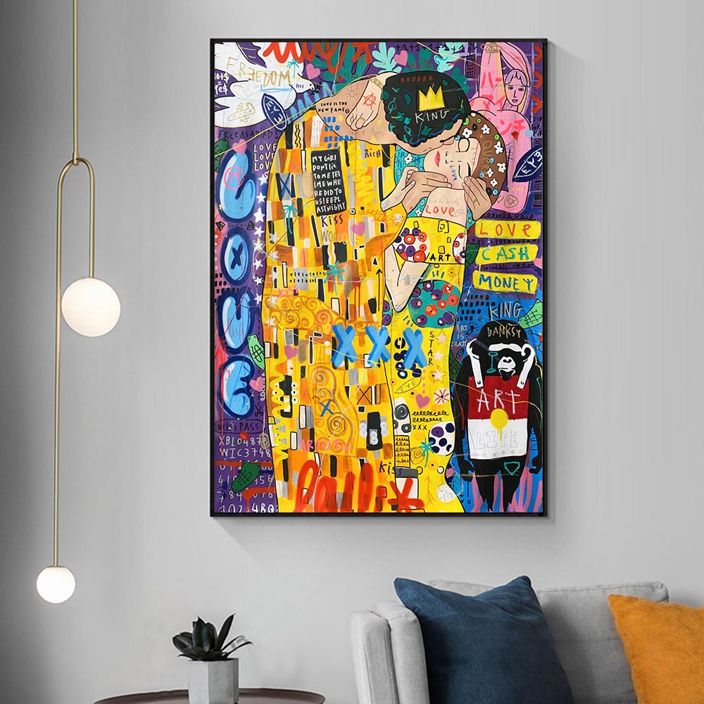 Arthia Designs - Banksy Gustav Klimt Graffiti 2 Canvas Art - Review