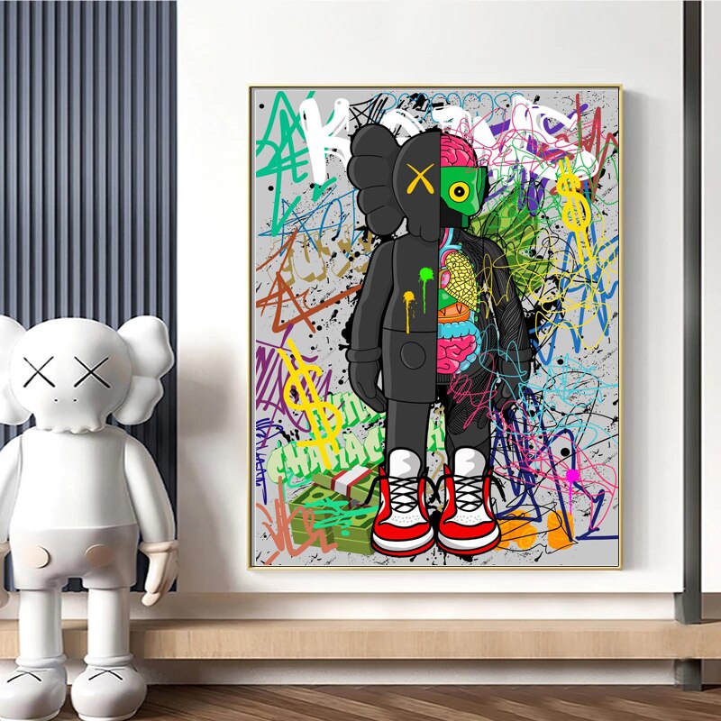 Arthia Designs - Graffiti KAWS Toys Collections Canvas Art - Review