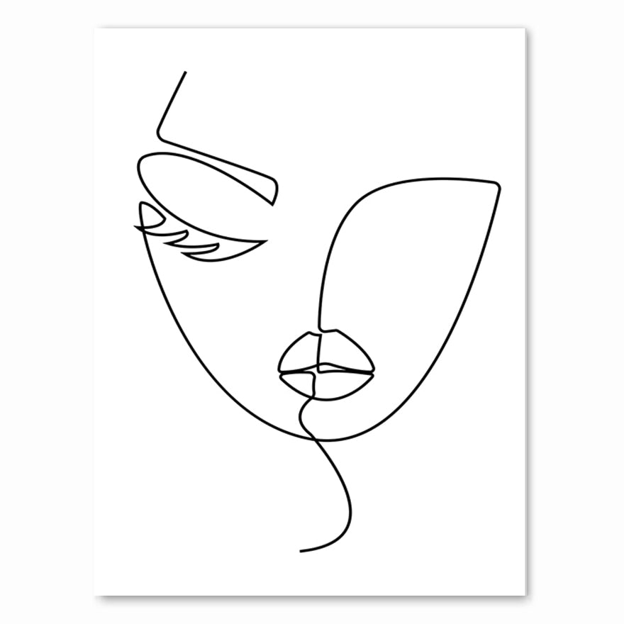 Arthia Designs - Abstract Figures Line Sexy Woman Canvas Art - Review