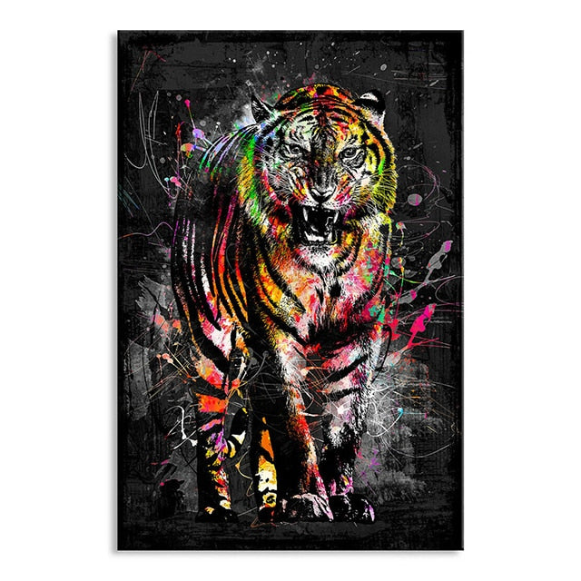 Arthia Designs - Graffiti Animals Oil Paintings Canvas Art - Review