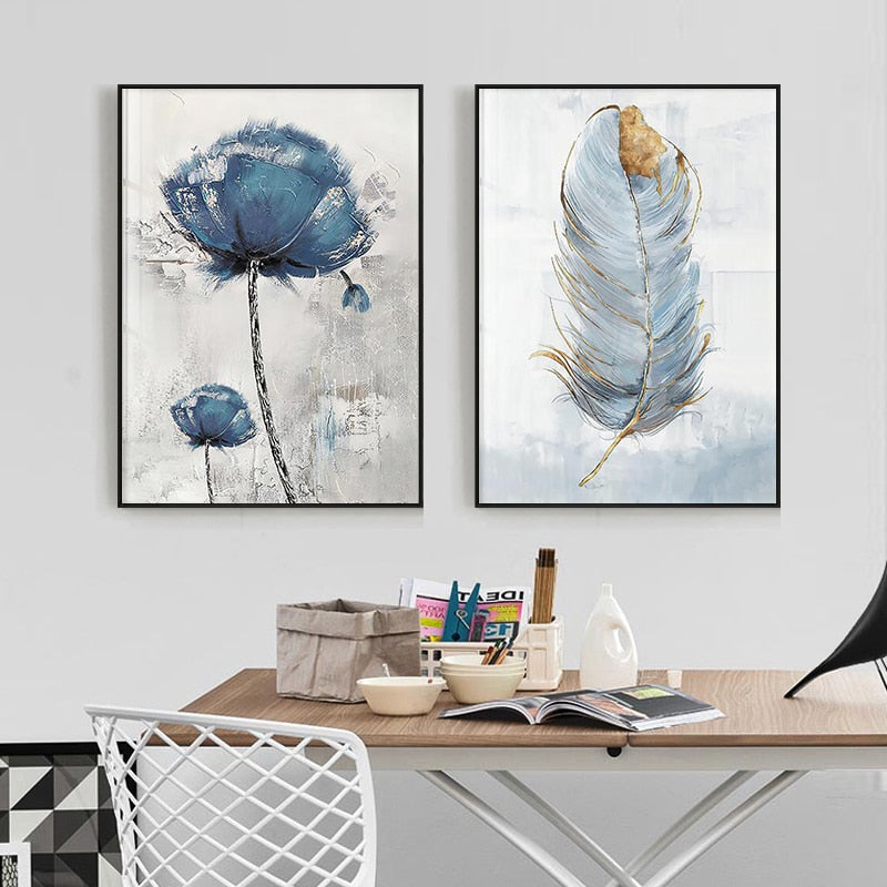 Arthia Designs - Harebell Scandinavian Flower Canvas Art - Review