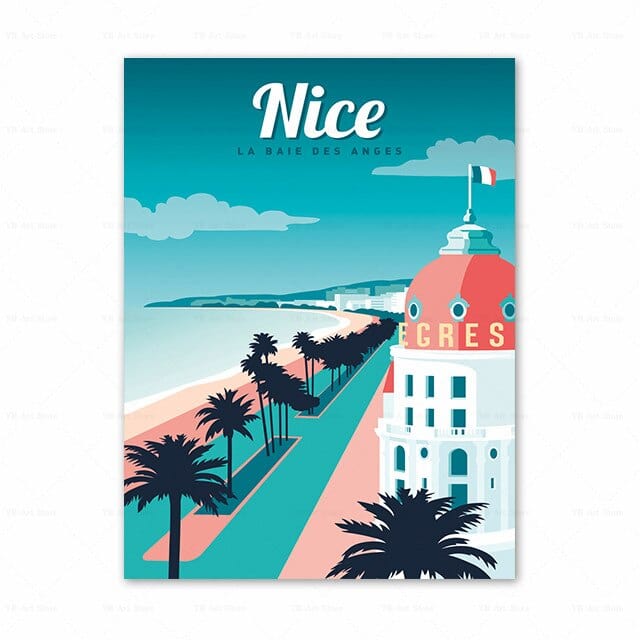 Arthia Designs - Famous France Cities Poster Canvas Art - Review