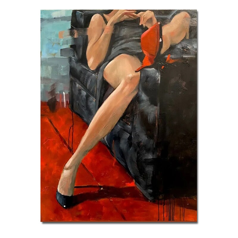 Arthia Designs - Sexy Girl in Black Lingerie Canvas Art - Review