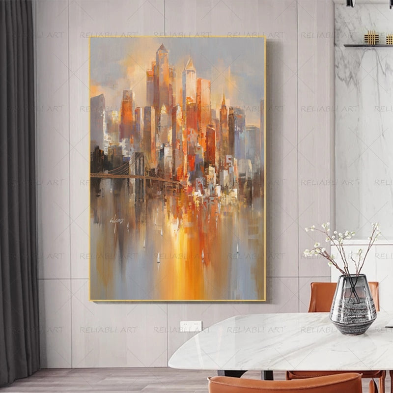 Arthia Designs - Abstract Rainy City View Canvas Art - Review