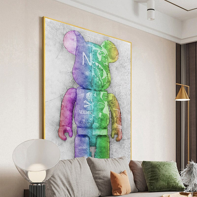 Arthia Designs - Colorful Street Fashion Bear Canvas Art - Review