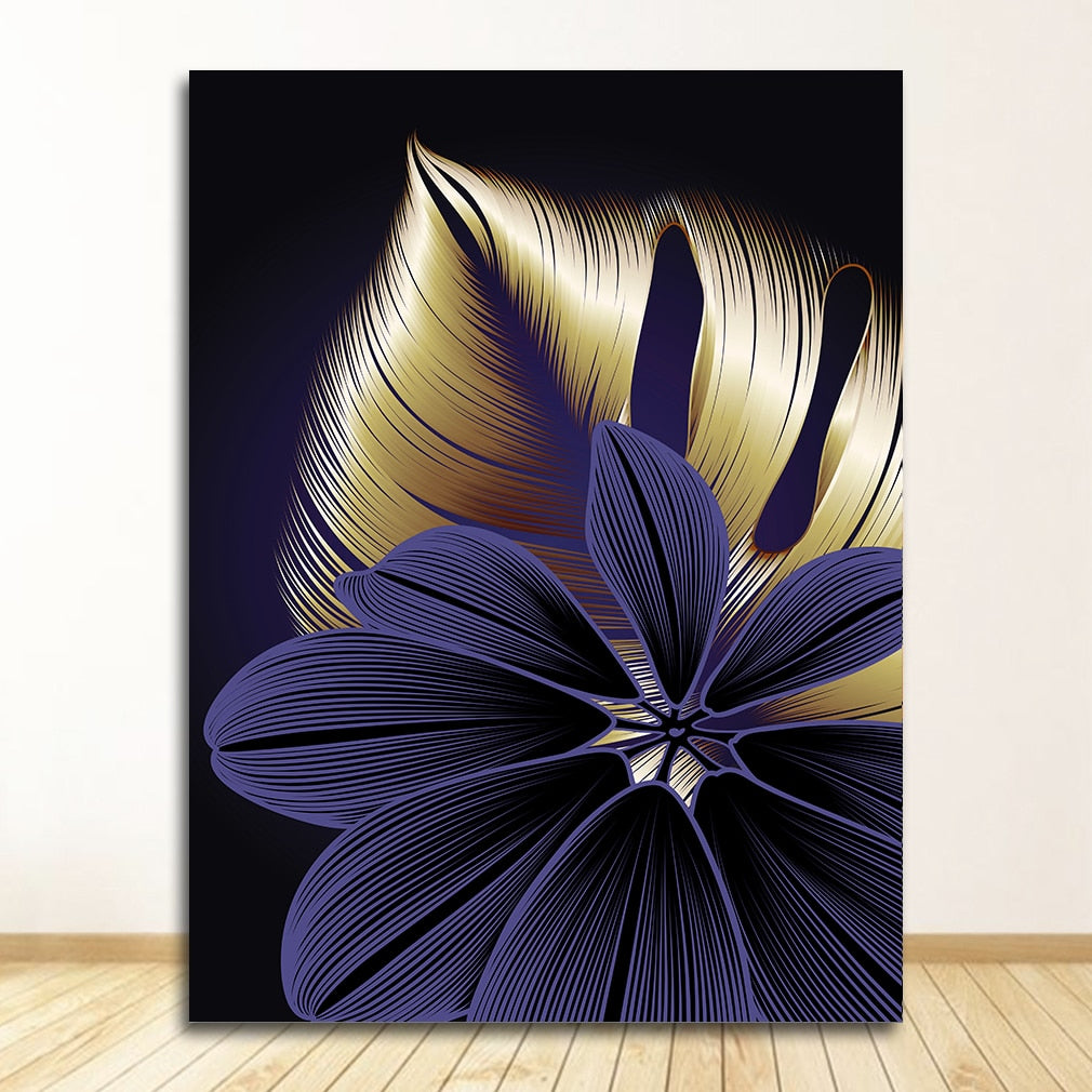 Arthia Designs - Nordic Black Golden Leaf Canvas Art - Review