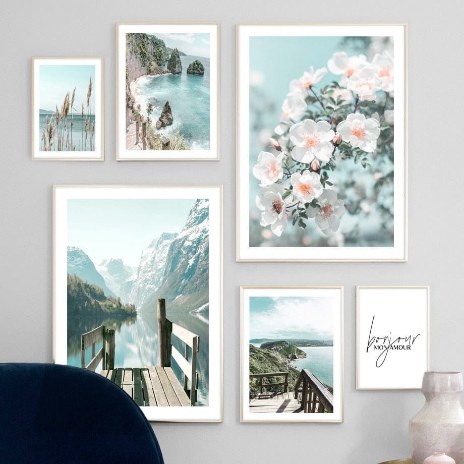 Arthia Designs - Natural Lake Mountain Landscape Canvas Art - Review