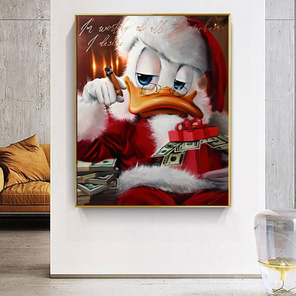 Arthia Designs - Donald Duck Santa Claus Canvas Art - Review