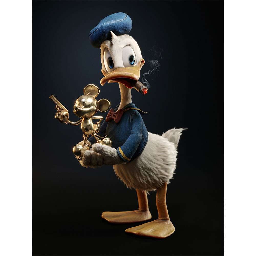 Arthia Designs - Donald Duck Smoking Cigar Canvas Art - Review