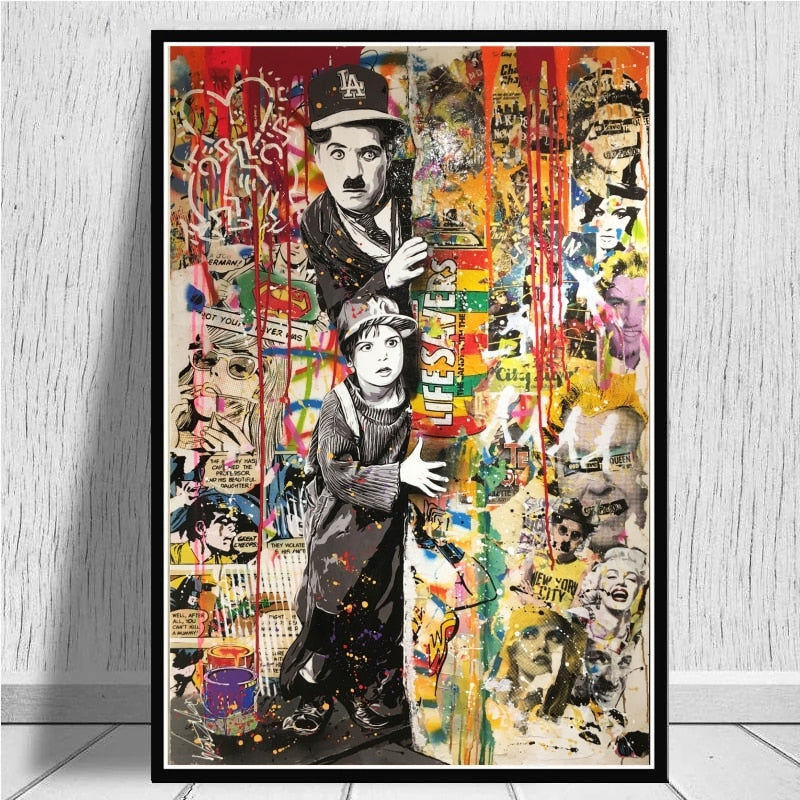 Arthia Designs - Funny Banksy Street Graffiti 2 Canvas Art - Review