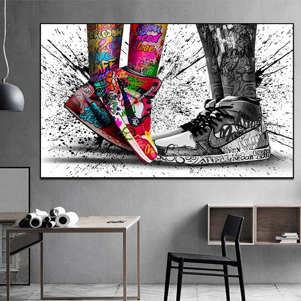 Arthia Designs - Couple Graffiti Sneakers Canvas Art - Review