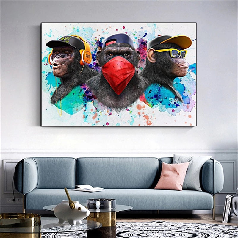 Arthia Designs - Graffiti Hip-Hop Monkeys Canvas Art - Review