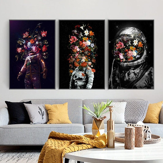 Arthia Designs - Astronaut Blooming Flower Canvas Art - Review