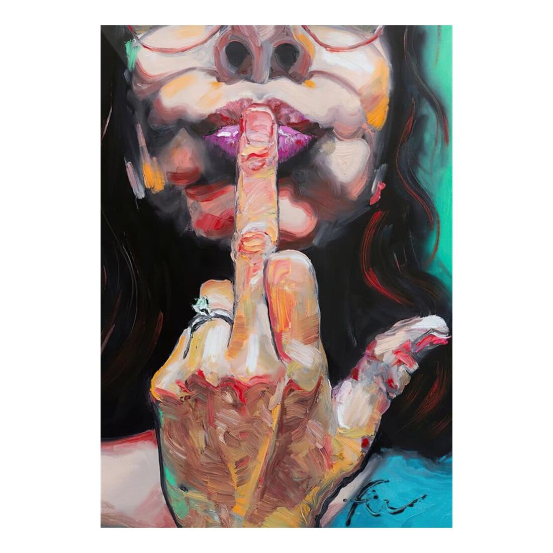 Arthia Designs - Taste My Middle Finger Canvas Art - Review